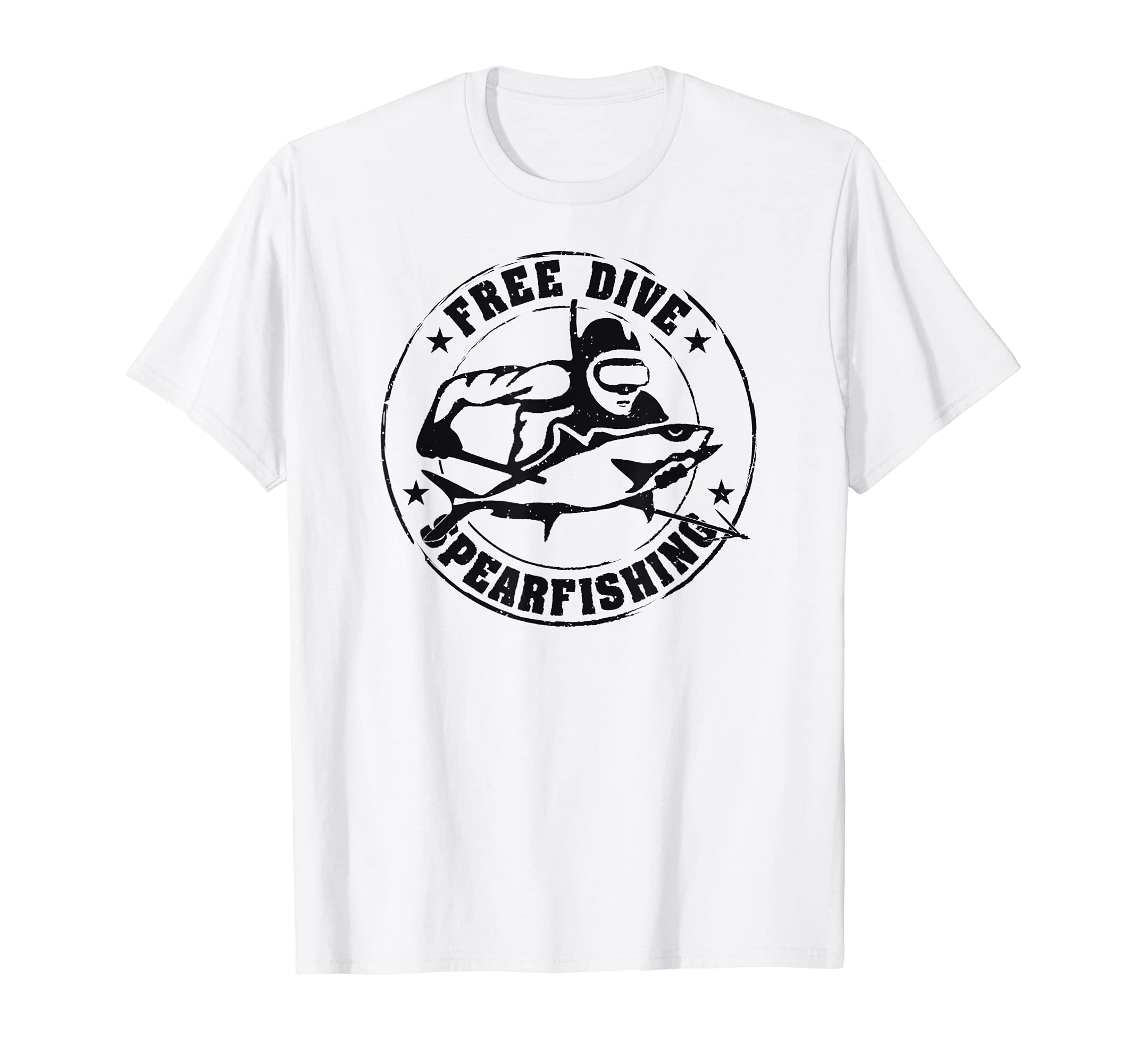 Spearfishing Scuba Diving Diver Fishing Free Dive T-Shirt, White