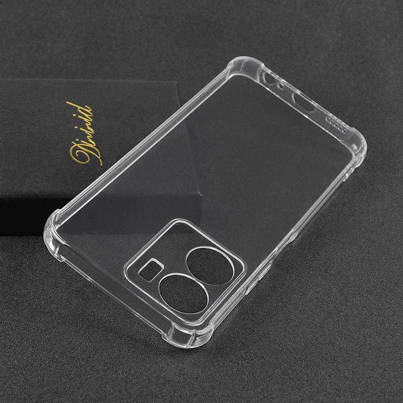 Image of for Back Case Cover Bumper Flexible Silicone Transparent Back Cover for vivo Y16 - Transparent