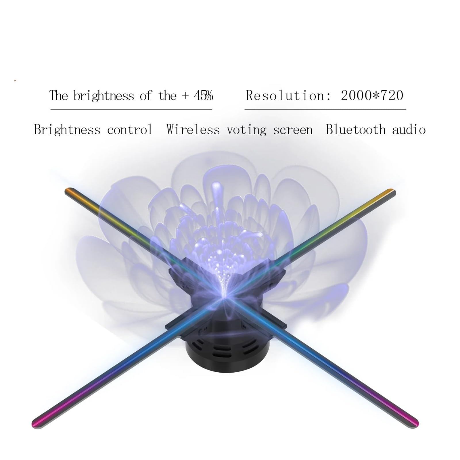 60cm Hologram Fan z 720LED Beads 32G Memory DIY Obraz Tekst Reklama Maszyna Holograficzny Projektor 3D Do Sklepów Biznesowych Znaki, Bar Wszechstronna treść