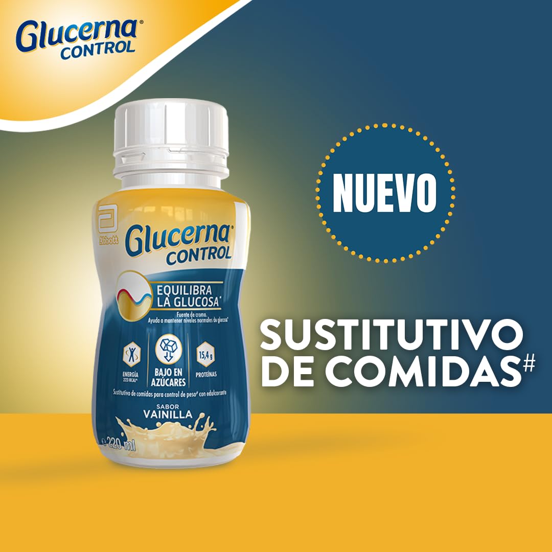 Glucerna Control sabor vainilla sustitutivo de comidas pack 8x220ml