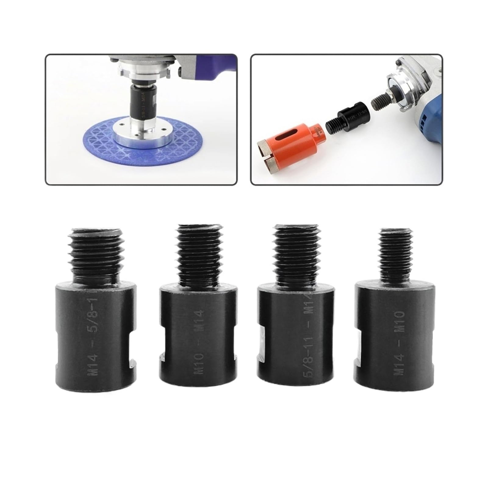 M14/M10/5/8-11 Thread Adapter For Core Bits Hole Saw | [](M14 To SDS plus)