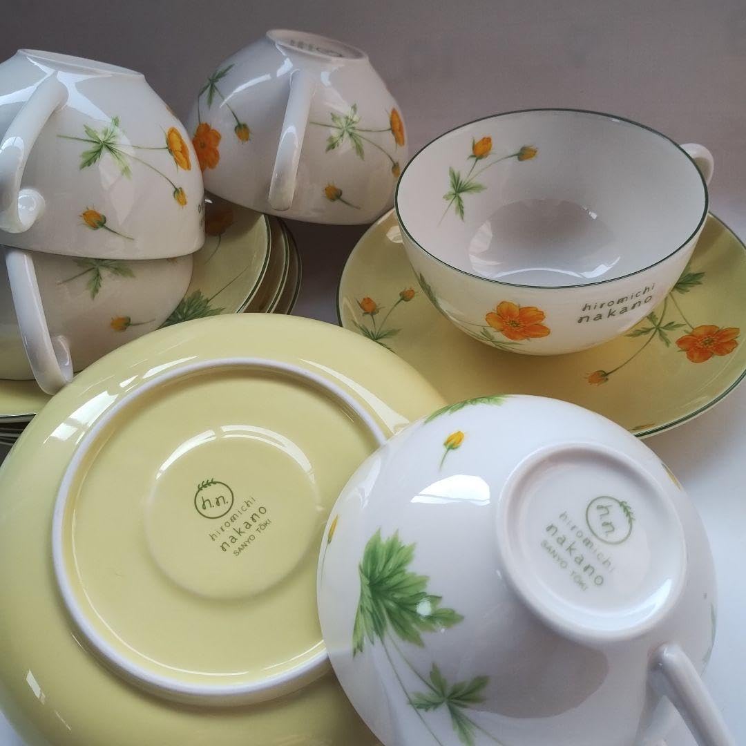Amazon.co.jp: Hiromichinakano Tea Cup & Saucer Set of 5 : Home