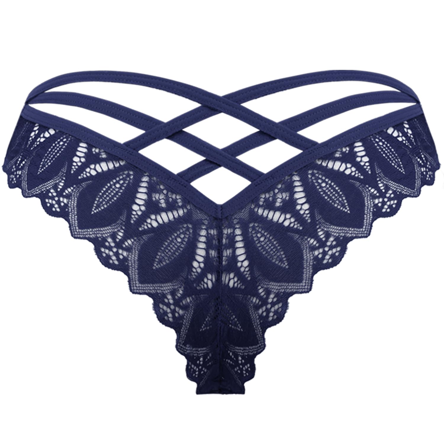 Womens Underwear Lace Cheeky Panties Criss Cross Back Bikini Thongs Sexy Undies