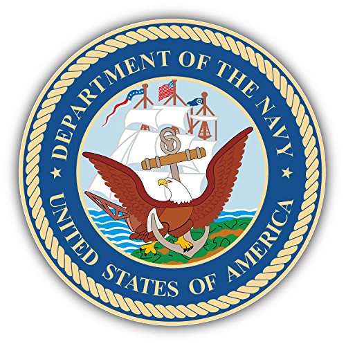 Navy Dep Seal Vinyl Sticker Decal 12'' X 12''