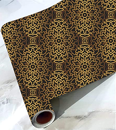 Image of CABANA HOMES Wall Stickers Botanical DIY Wallpaper for Home Decor (45 x 125 cm, 2 Rolls) (12 sq. ft) Decorative Self Adhesive Decal Furniture Wardrobe Table Top Kitchen, Black