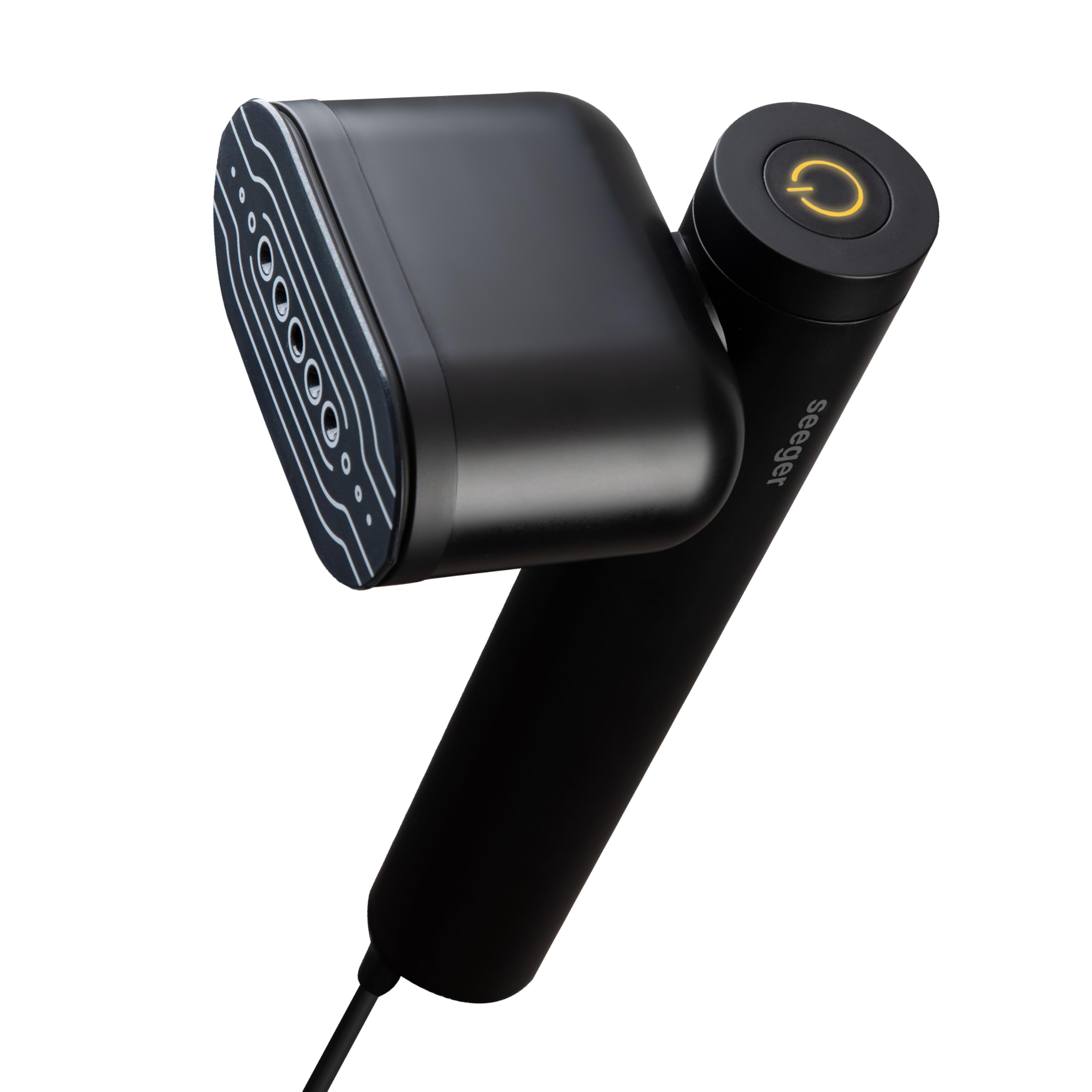 Seeger Dampfglätter, Tragbarer & Handlicher Reisedampfglätter | 2-in-1 Steamer, 120ml Wassertank, Schwarz, SGR3001BK