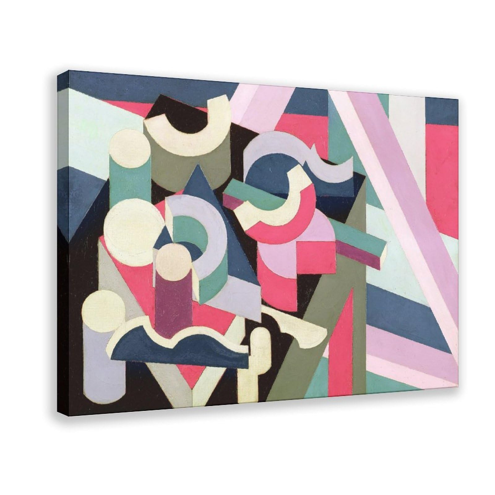 DFJyjFGJJ Patrick Henry Bruce,Cube Composition Number One,Wall Art Abstract Poster Print for Teen Boys Room Wall Art Canvas Painting 24" L X 36" W