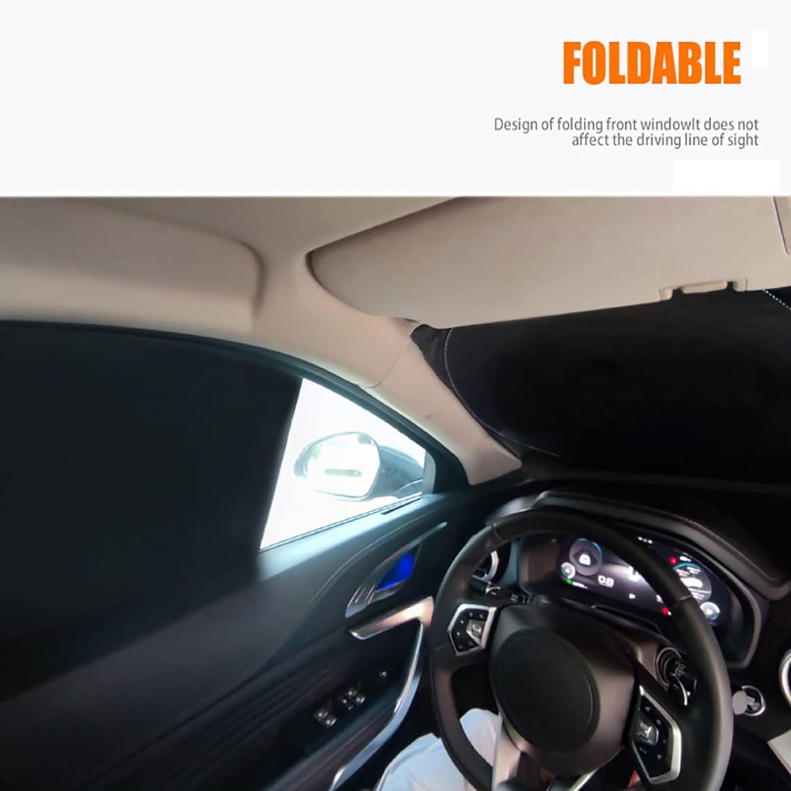 Parasole Finestrini Laterali Auto per Mazda 3 Axela, Completamente Coperto Tende Oscuranti Vetri Block Raggi UV Anti Zanzara Protezzione Privacy Accessori,A/1Front-sunshade