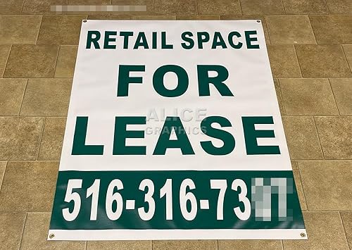 Miniatura 2 de Letrero con texto en inglés «36 x 48 pulgadas» con tu número de teléfono (diseño #3)