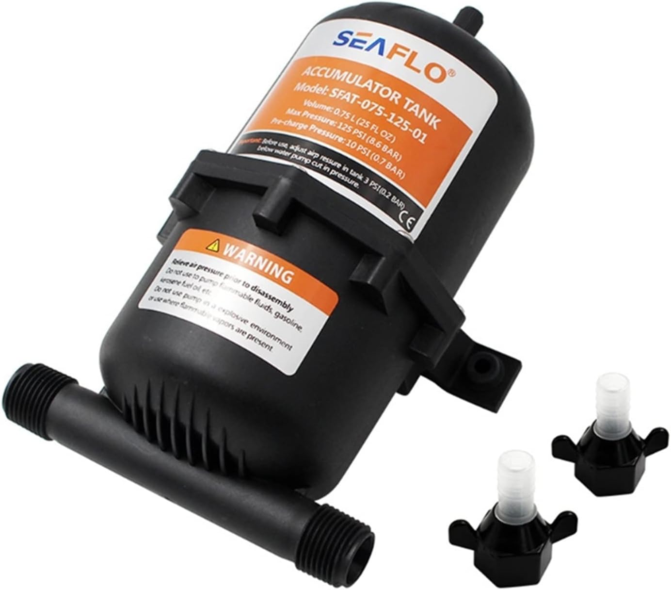 Adjustable Small Submersible Pump Easy Carrying RV Boat Water Accumulator Tank 0.75 L 125PSI Mini Pressure Accumulator Water Pump