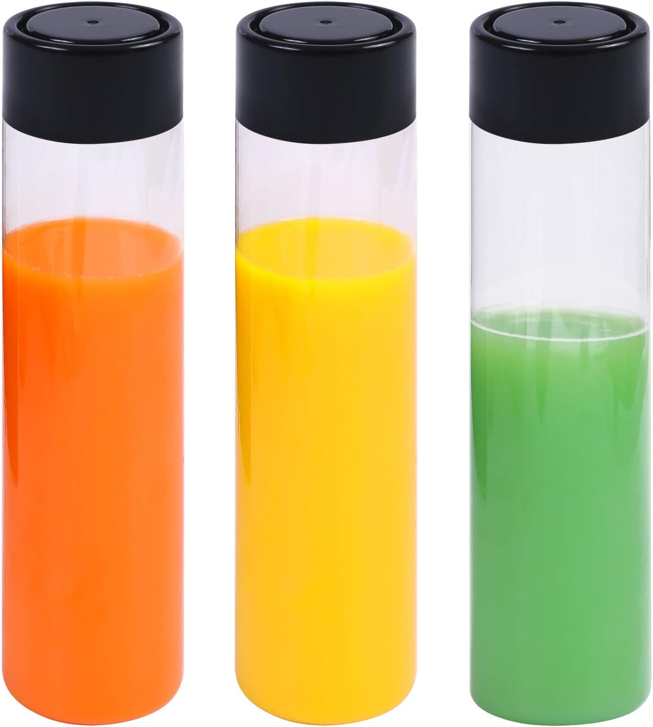 Aneco 12 Pack 12 Ounce PET Empty Juice Bottles with Lids Reusable Clear Drink Containers for Storing Juice, Milk, Smoothie or Homemade Beverages - Image 4