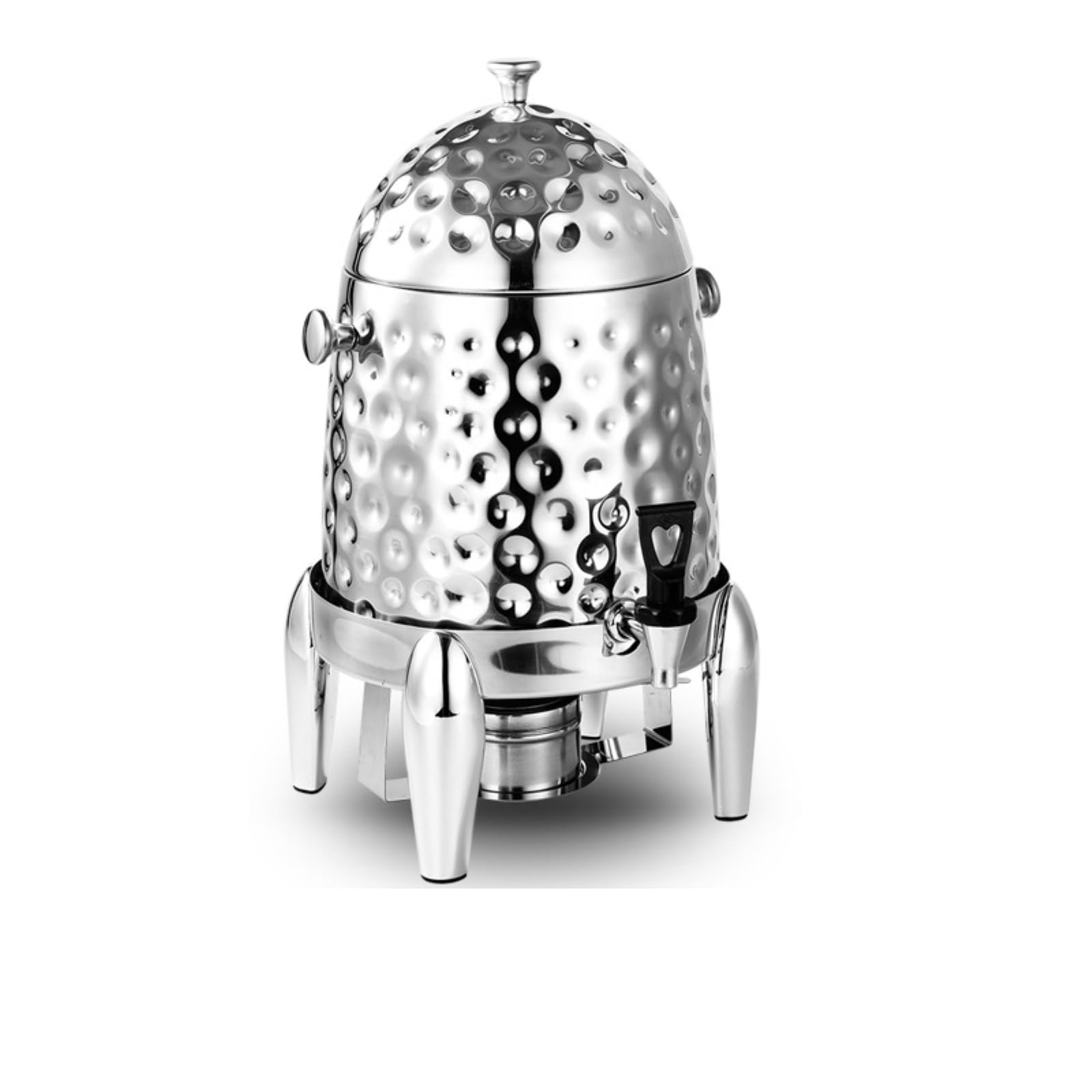 ASerZenith Juice Dispenser Stainless Steel Hot Beverage Dispenser Durable And Long-Lasting Chafer Urn With Chrome Accents 12L Capacity Ice Chamber(Silver)