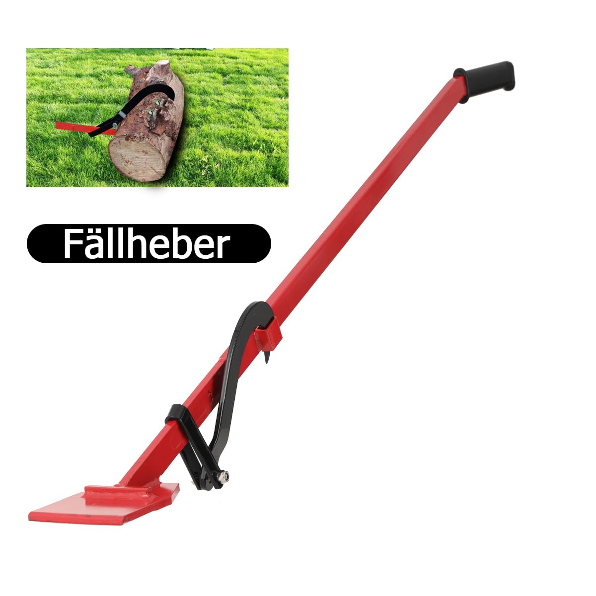 Sollevatore Di Abbattimento Per Impieghi Gravosi 130cm Martinetto Di Abbattimento, Martinetto Forgiato Con Gancio Reversibile, Carico 450 Kg, Utensile Ausiliario Per La Tornitura Del Tronco Forestale