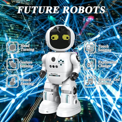 Image of Magicwand R /C Rechargeable Gesture Sensing Programmable Toy Robot for Kids with Moving Head【White】【Pack of 1】