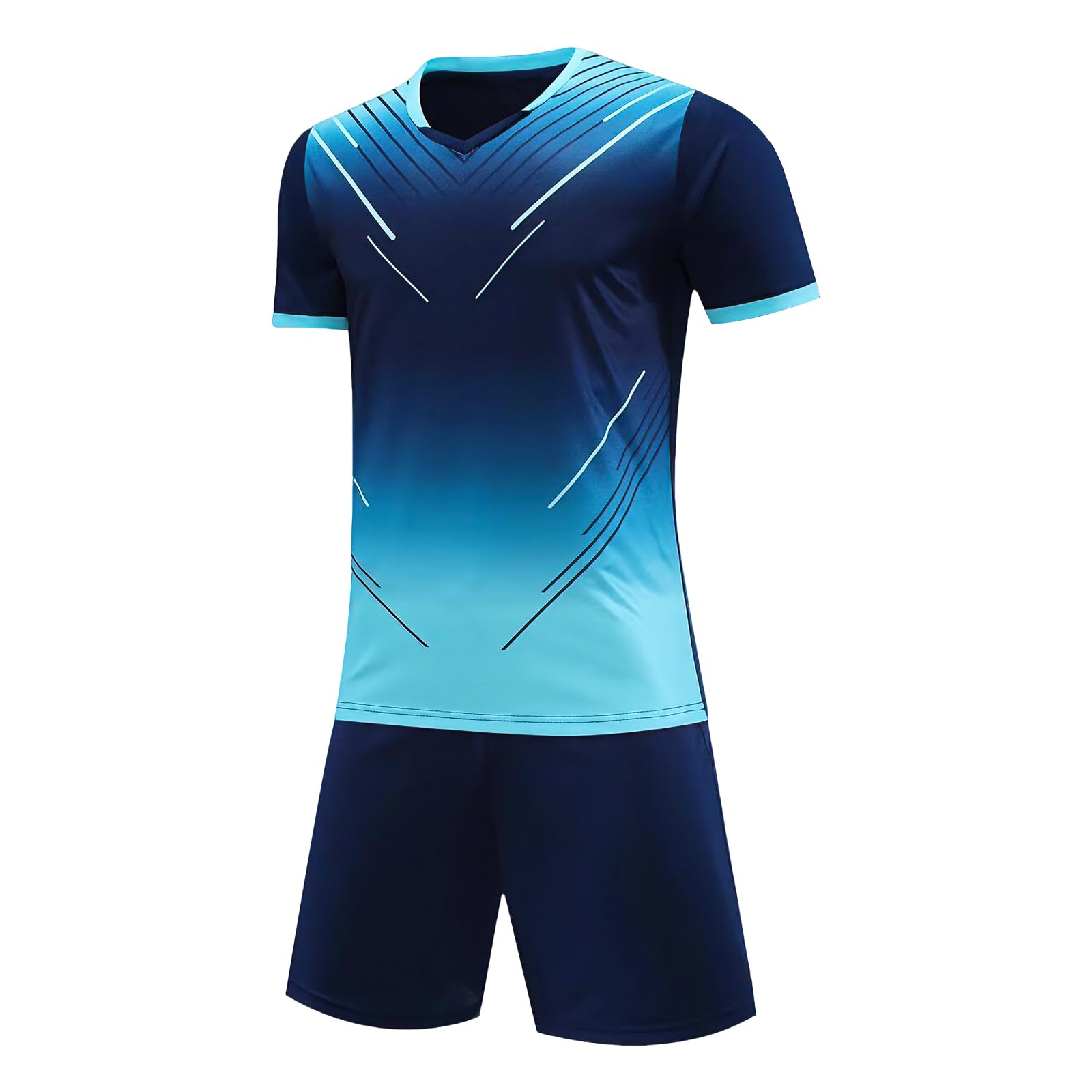 Maglia da Calcio Ragazzi, Asciugatura Rapida Set di Maglietta e Pantaloncini 2 Pezzi, Traspirante Tuta Calcio, Leggero Abbigliamento Sportivo Basket per Bambini 7-13 Anni