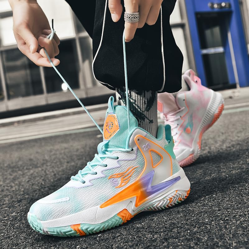 Image of Basketball Shoes for Womens and Mens, Breathable Non Slip Outdoor Casual Unisex-Adult Fashion Sneakers