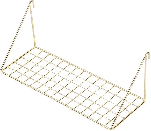 Estante de exhibición plano recto para panel de rejilla de pared, organizador colgante de alambre, contenedor de almacenamiento, 11.8 pulgadas de