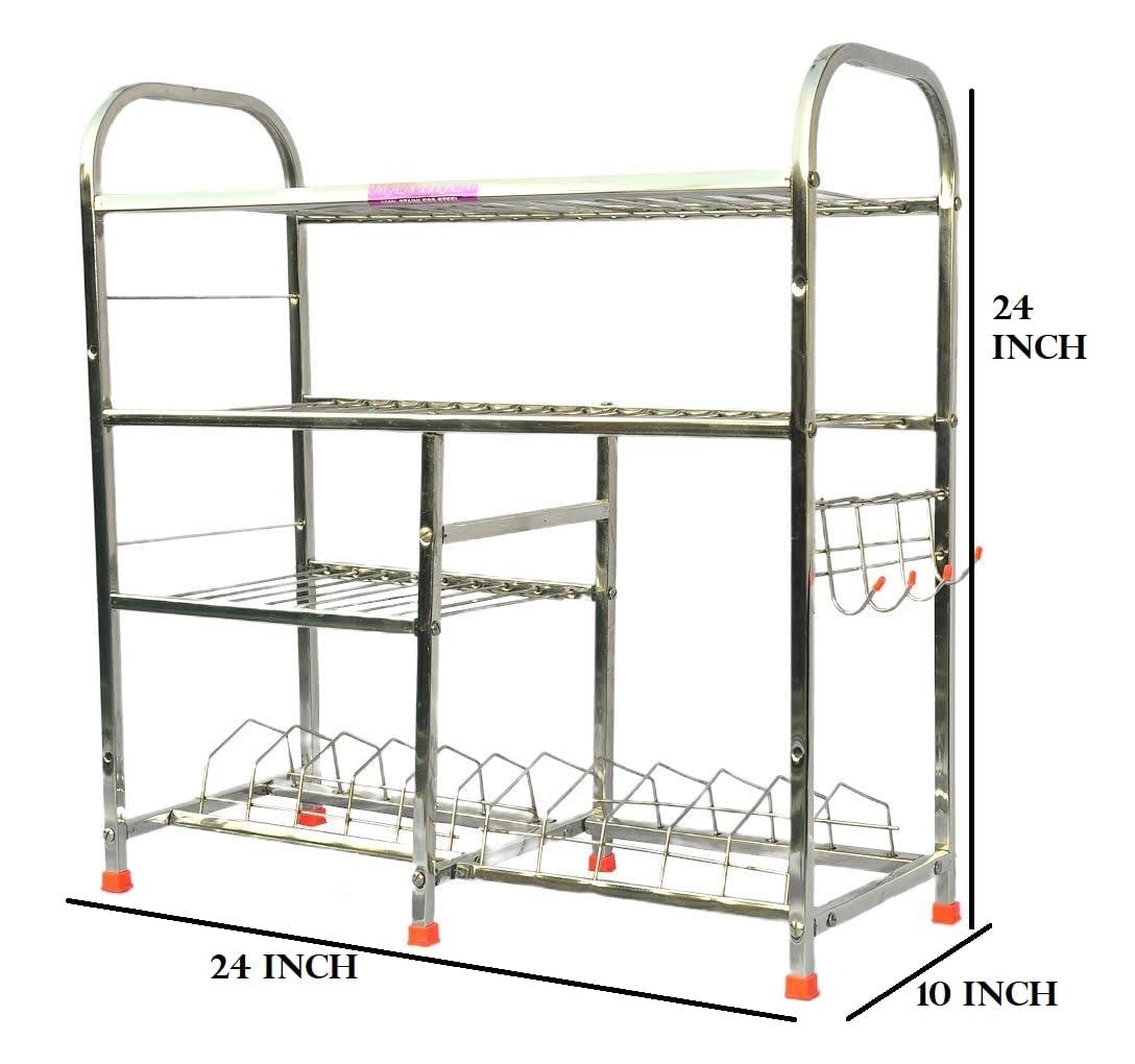 D.k 11 Stainless Steel Wall Mount Dish Rack -3
