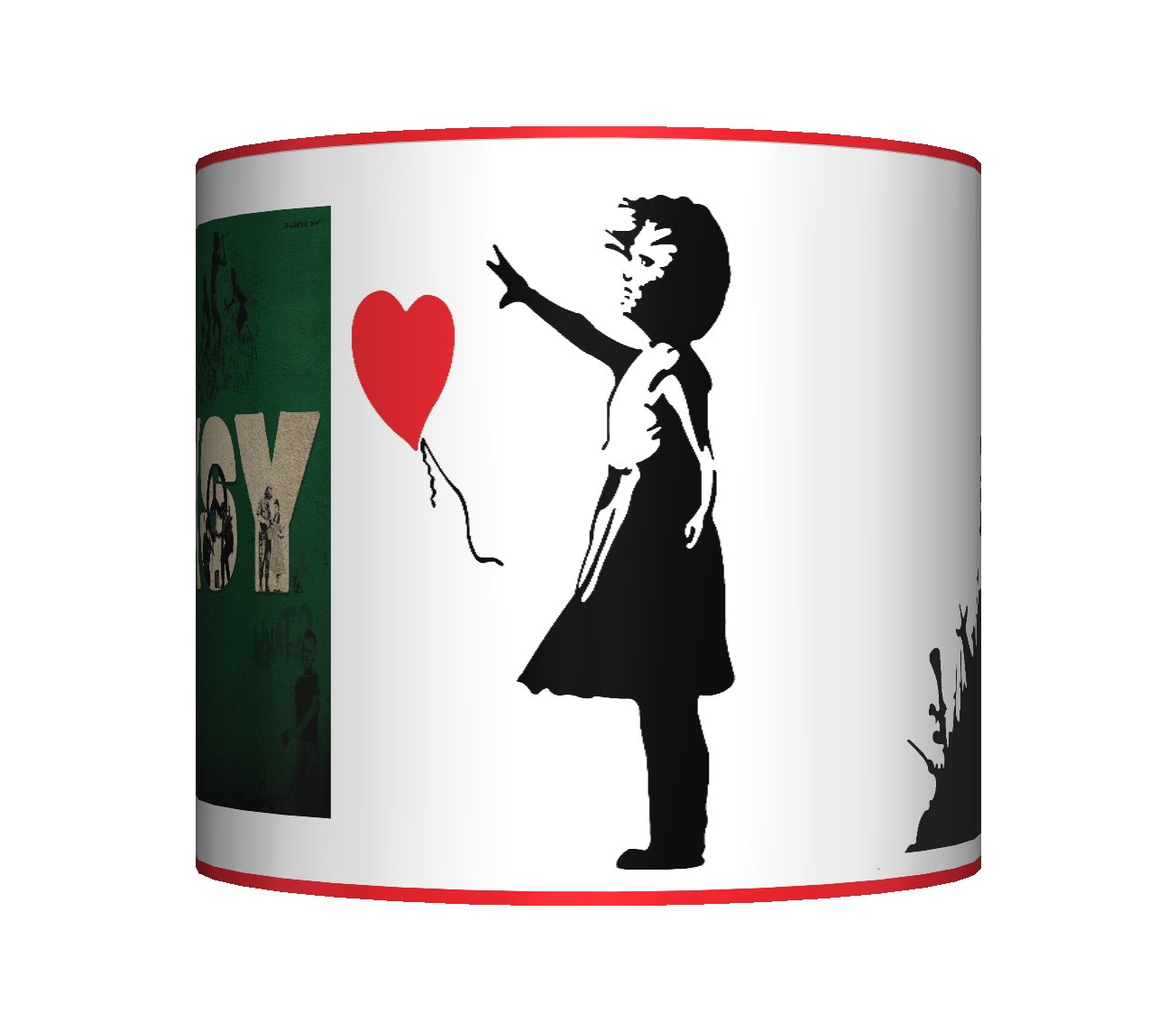 Funky Lampshades Banksy Ceiling Lampshade ~ 10" Drum ~ Lamp Shade