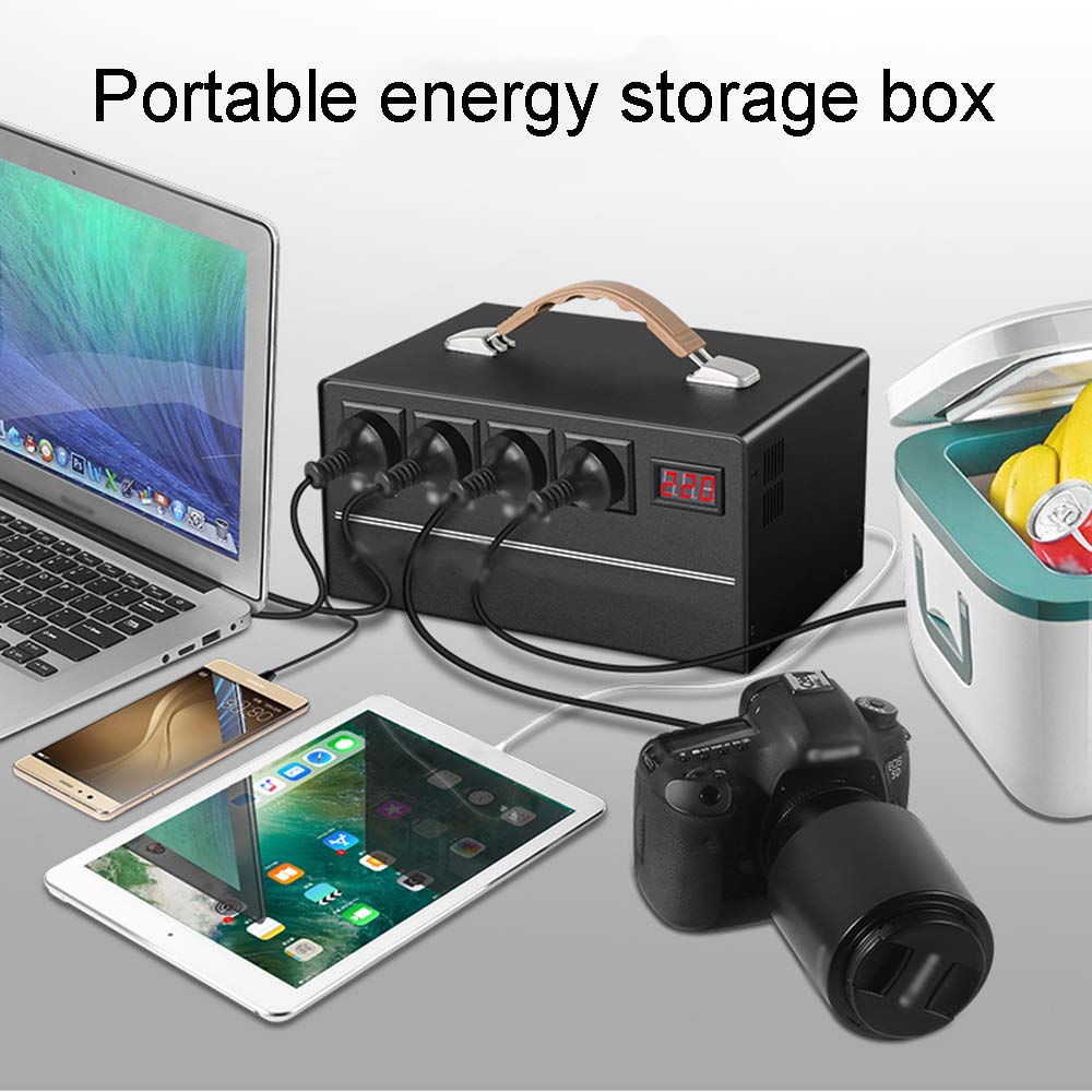 100000mAH generatore Portatile Batteria al Litio Ricaricabile Pacchetto Generatore, 12V, Uscita USB off-Grid Alimentatore per CPAP Campeggio di Emergenza Backup