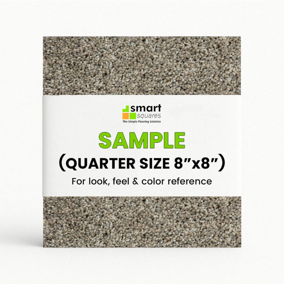 Smart Squares The Simple Flooring Solution 909 Lava Smart Squares Easy Street Premium Plush Carpet Tiles, Made In Usa – 8X8 Peel And Stick Floor Tiles With Attached Padding – Seamless Diy Carpet Squares (0.44 Sq Ft, Sample, )