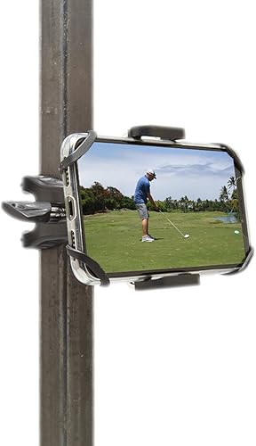 Golf Gadgets - Sistema de grabación de swing  Soporte para carrito de golf o carrito de tracción para teléfono inteligente. Compatible con iPhones, disponible en Yaxa Peru