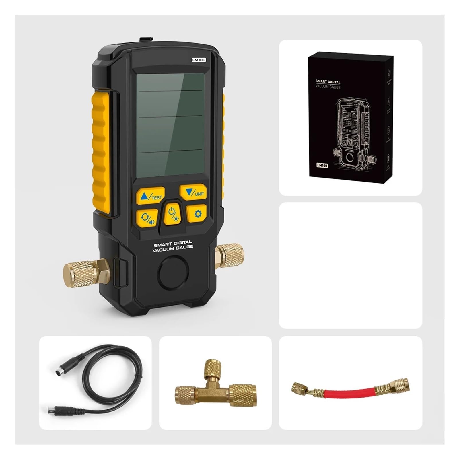 Medidor de presión digital inteligente LM100 0 a 2000 mbar con sensor temperatura,Modulación de precisión