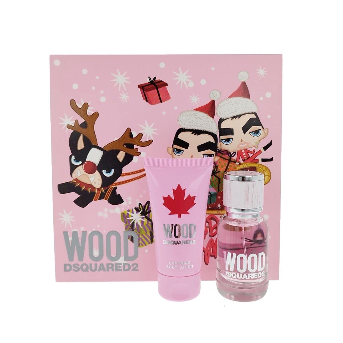 DSquared² Wood For Her X-mas21 Gift Set 30ml EDT + 50ml balsam do ciała