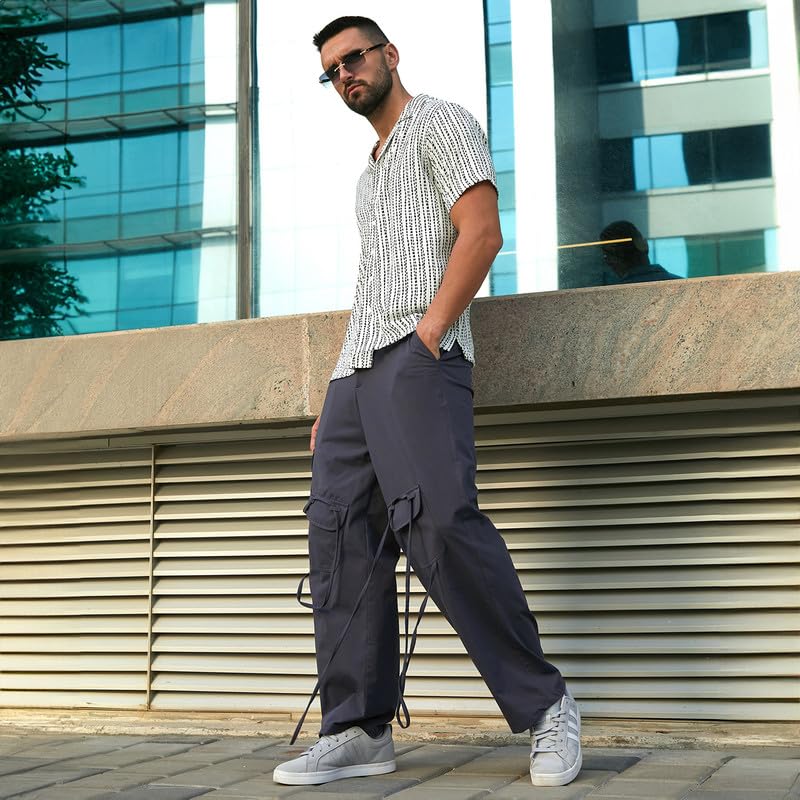 Image of CAHOOT Men's Shirt for Casual Wear | Spread Collar | Short Sleeve | Regular Fit | Button Closure | Shirt Crafted with Comfort Fit for Casual Wear
