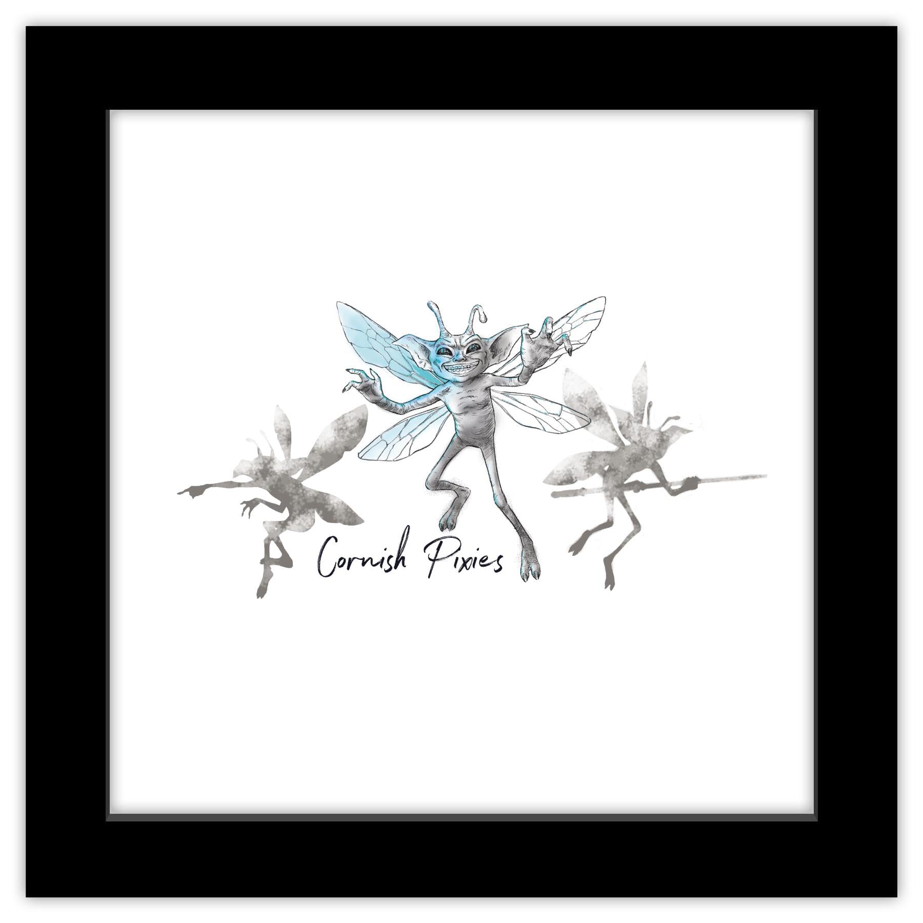 Trends International Gallery Pops Harry Potter - Glimmer Cornish Pixies Wall Art, Black Framed Version, 12" x 12"