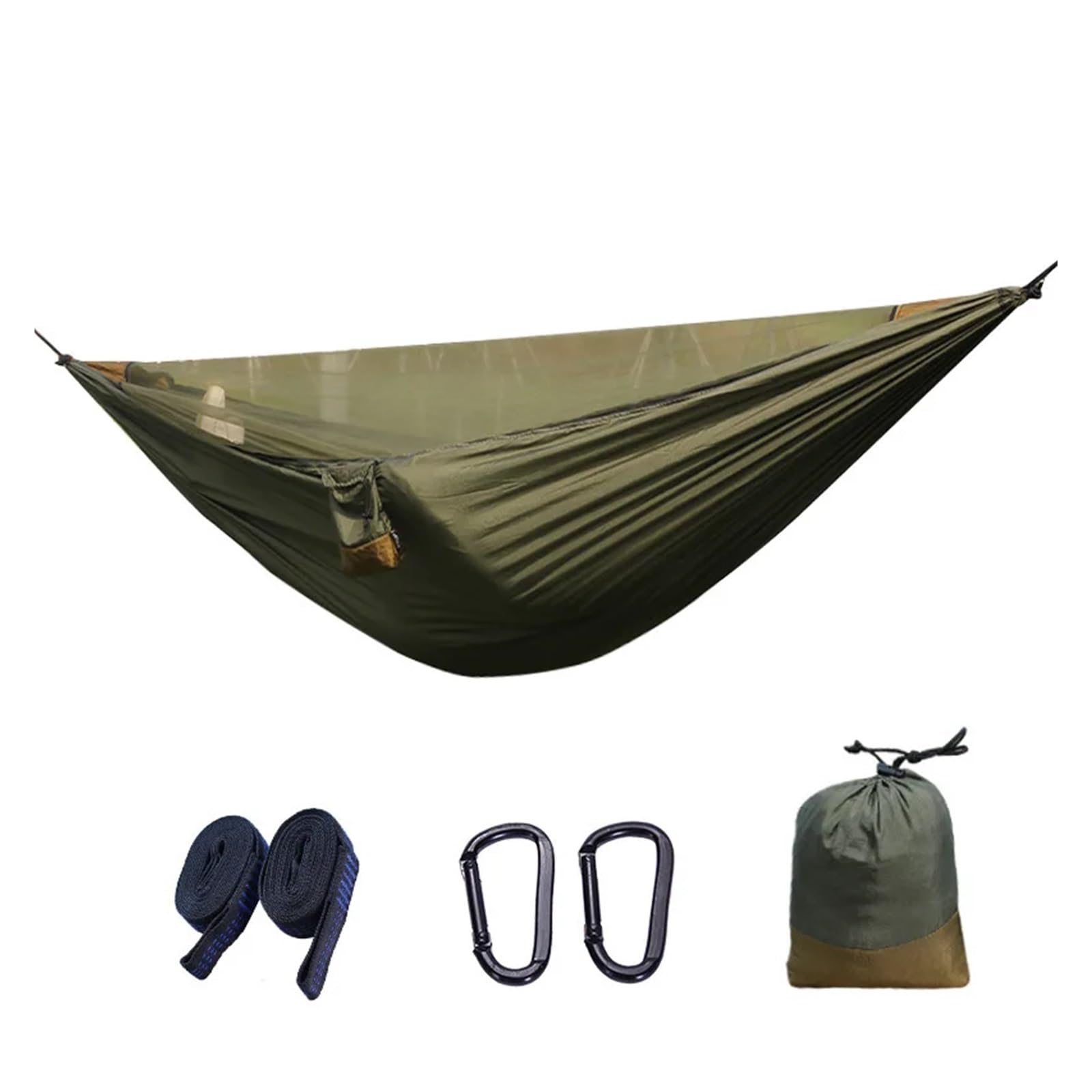 Camping Hammock Camping Hammock Single Portable Hammocks,Great for Outdoor,Indoor, for Travel/Backpacking/Beach/Backyard(Green)