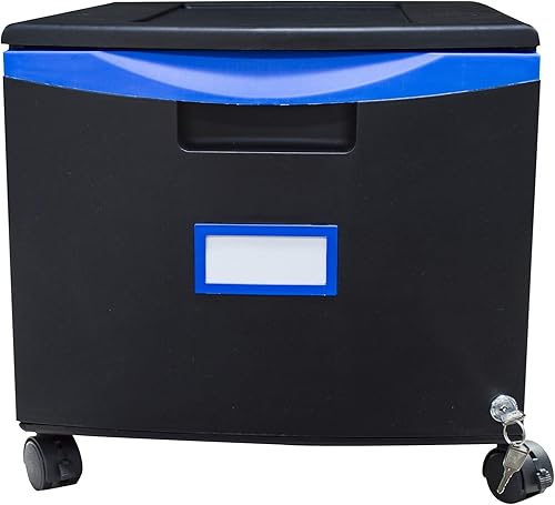 Miniatura 4 de Storex 61269U01C - Archivador con 1 cajón, color negro y azul