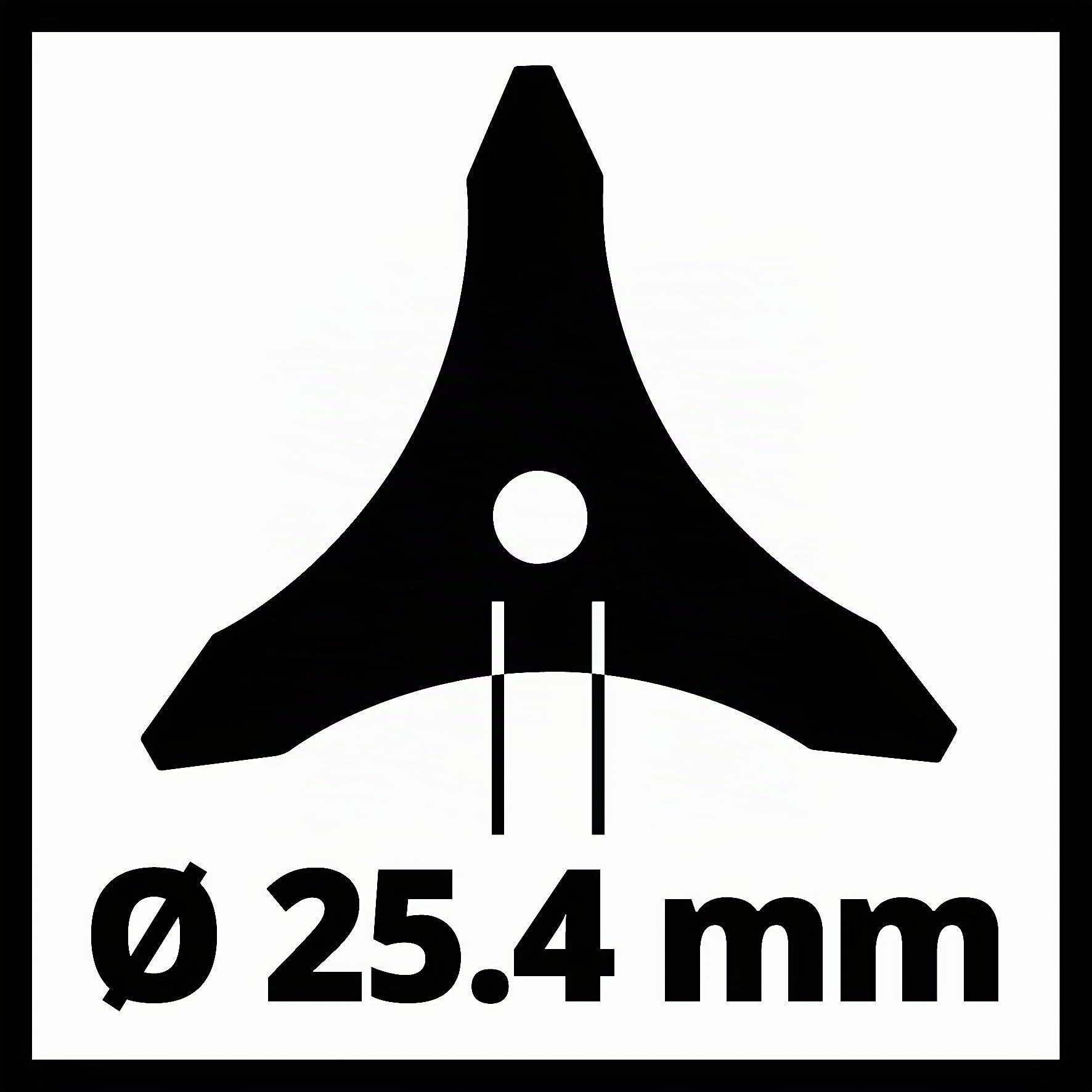 Original Einhell Lame pour broussailles 255 (accessoire pour débroussailleuses, compatible avec toutes les débroussailleuses Einhell d'un trou de ∅ 25,4 mm, largeur de coupe de 255 mm, lame à 3 dents)