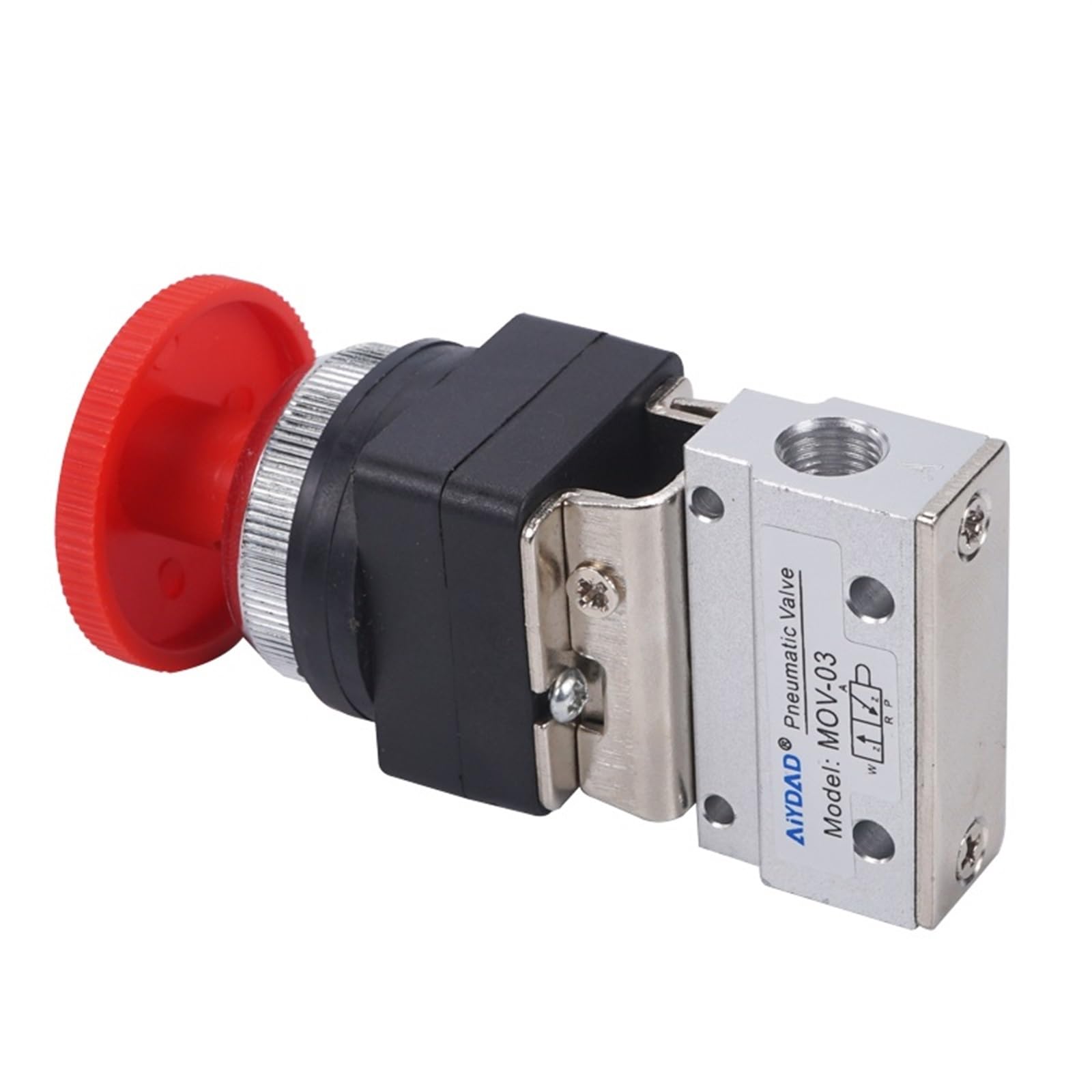 MOV-03 1/20.3 cm PT gwint grzybkowy przycisk zatrzymania awaryjnego samoblokujący 2-pozycyjny 3-drożny pneumatyczny zawór mechaniczny w złączce (12 mm)