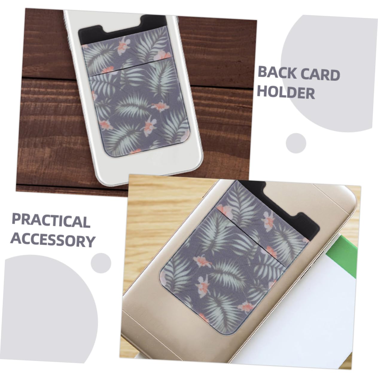 Uonlytech 10piezas Funda Adhesiva Retro para Teléfono Soporte y Tarjetero Organizador De Cartas y Dinero Pack De Estampado