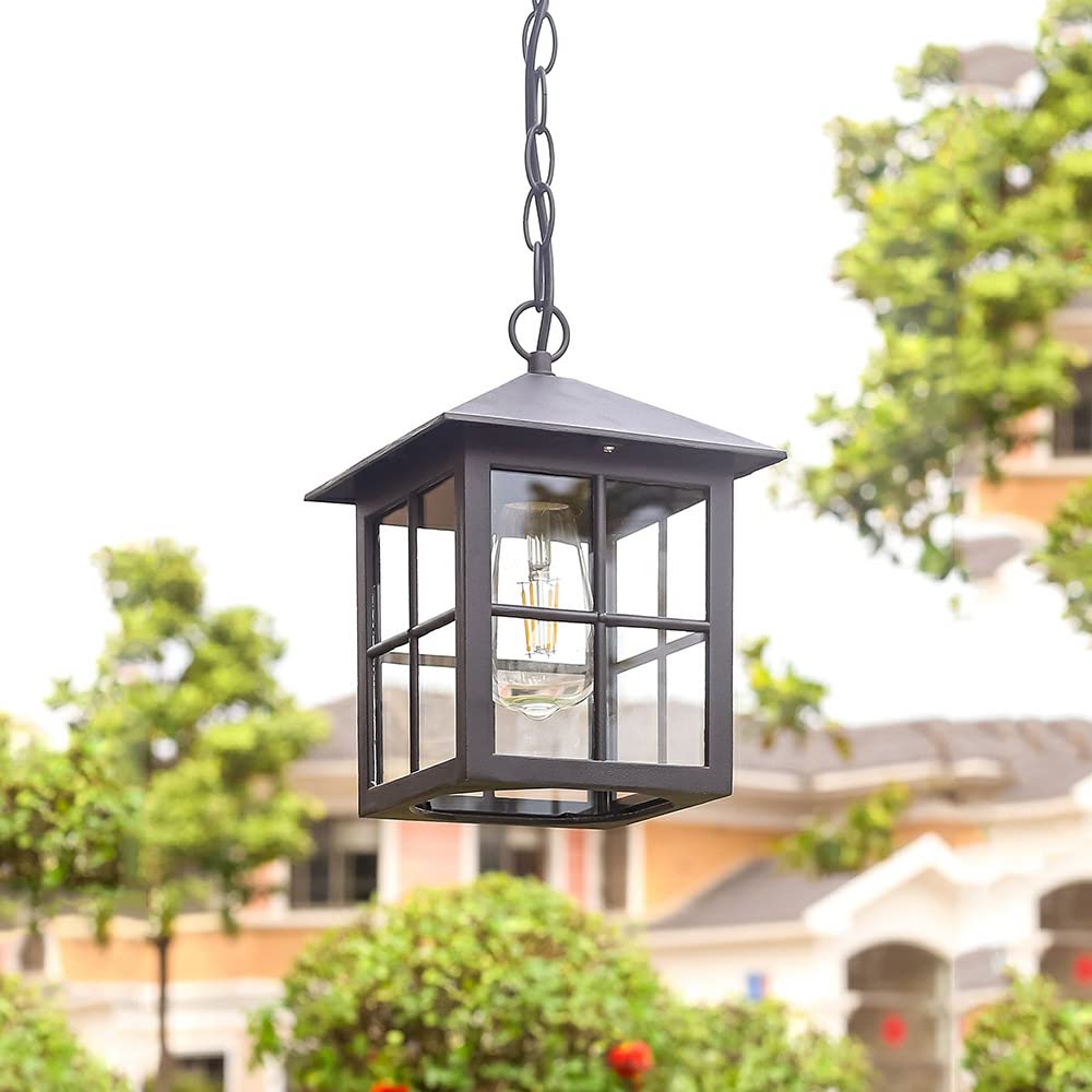 Buitenhanglamp, waterdichte E27-hanglamp, metaal, padverlichting, tuin Buitenhanglamp, waterdichte E27-hanglamp, metaal, padverlichting, tuin