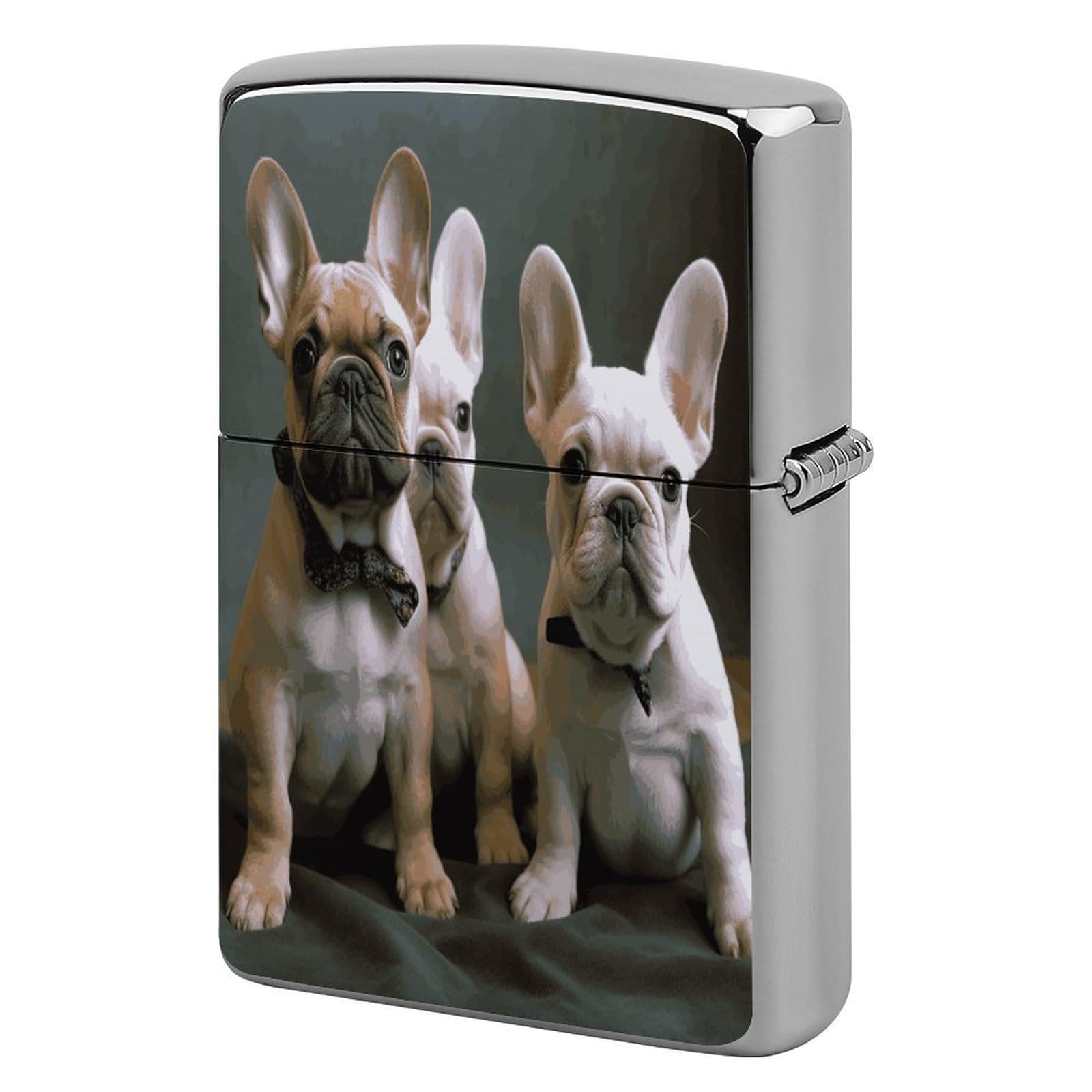 Fekiloot Style French Bulldog Puppies Lighter Case Cover Lighter Holder