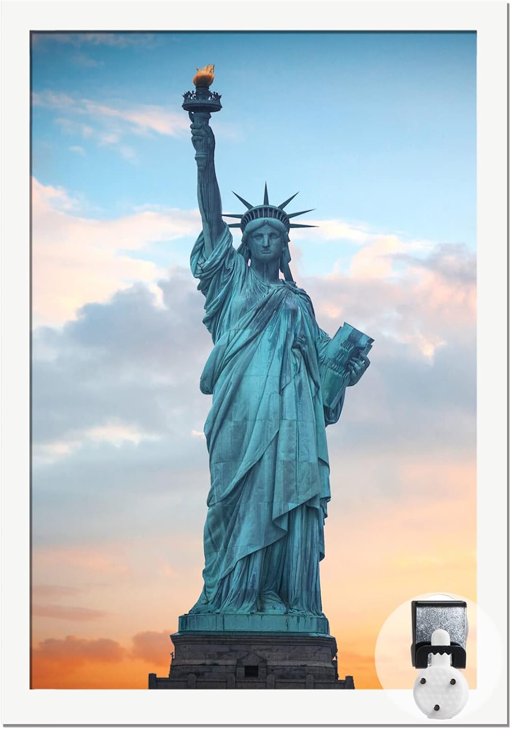 OMAIGAR 4x6 Picture Frame for 4by6 Poster Photo Canvas Certificate White High Transparent Photo Frame Wall Desktop Horizontal Vertical 4 x 6 White 4x6