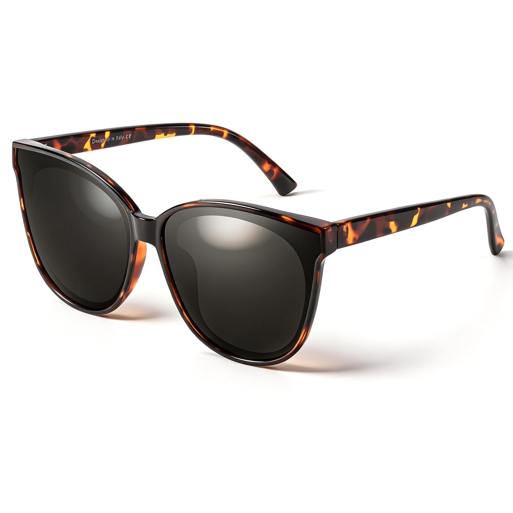 Photo 1 of LVIOE Polarized Sunglasses for Women UV400 Protection Oversized Cat Eye Frame Retro Sunglasses for Driving Fishing Outdoor