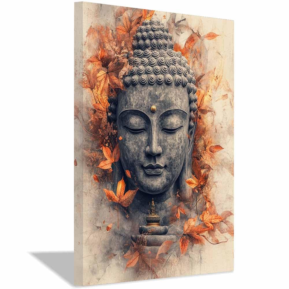 JosuE Cuadros para Salon Foto con Lienzo Canvas Laminas Flores Moderno Cuadros Dormitorio Cocina Pared Imágenes Wall Art Prints Decor Canvas（Naranja 61-70x100cm Enmarcado