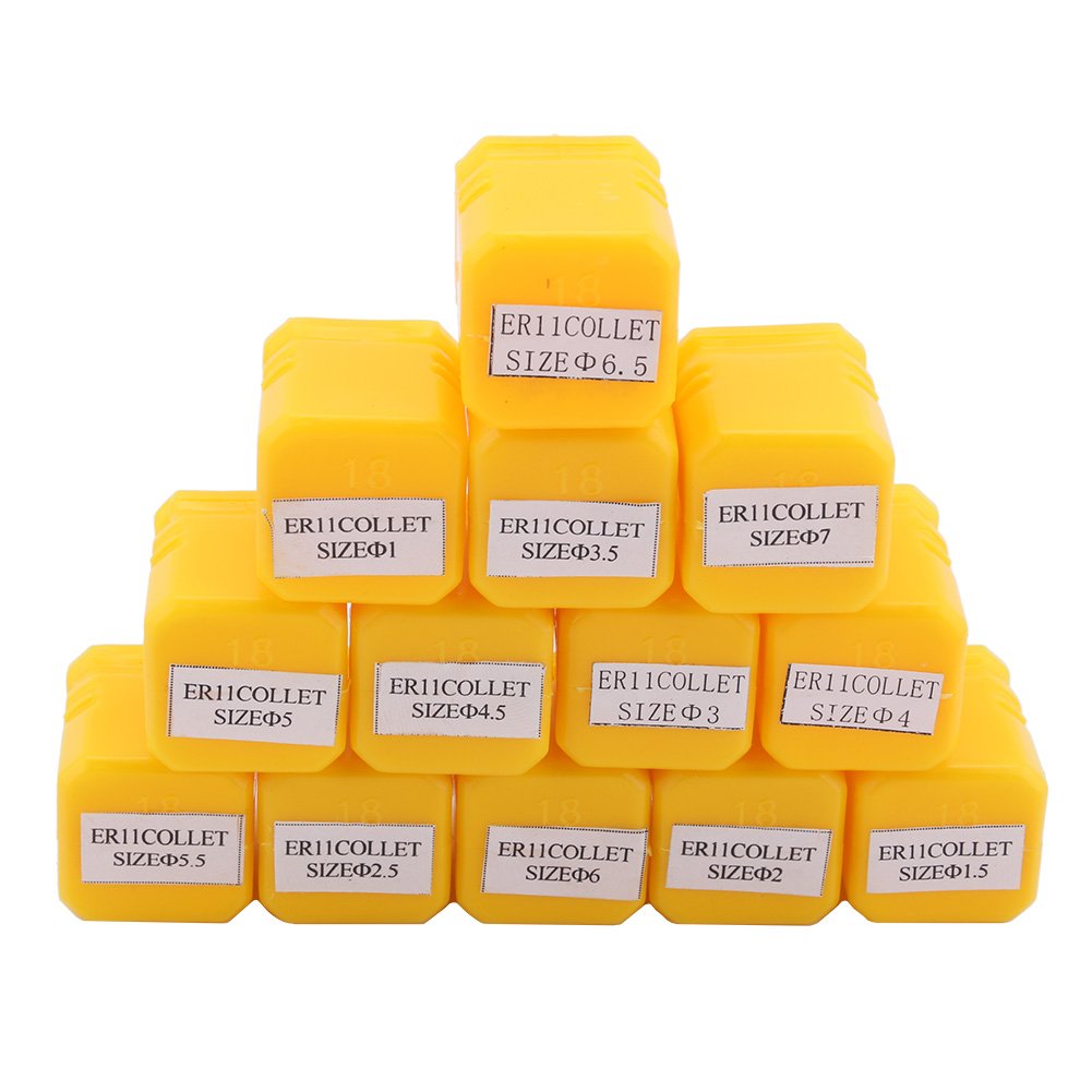 Jeu de Pinces à Ressort Précis, Kit de Pinces ER11 pour Fraiseuse CNC, Outils de Gravure, Acier au Carbone de Haute qualité, Plage de Préhension 1,7 Mm, 13 Pièces