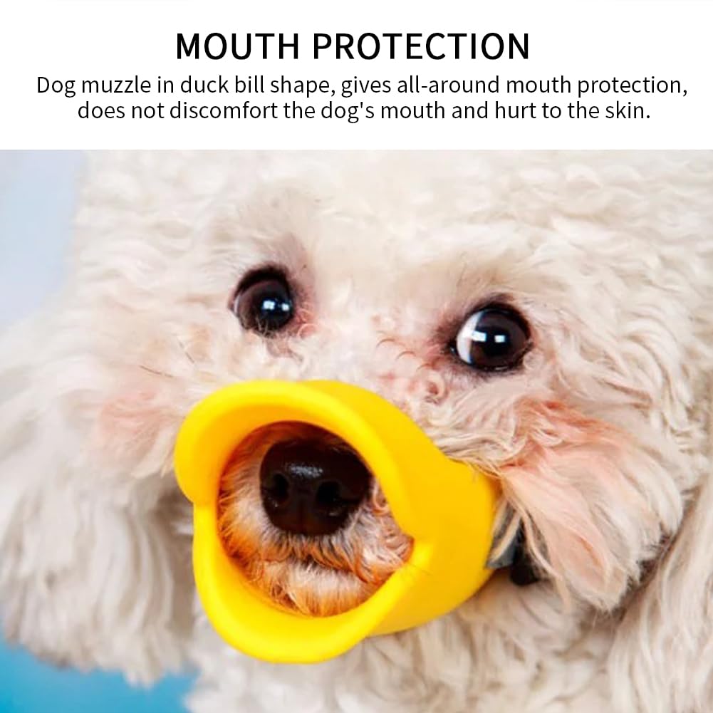 Anti Bite Duck Mouth Shape Dog Mouth Covers, Soft Silicone Mouths Cover with Adjustable Strap - Image 4