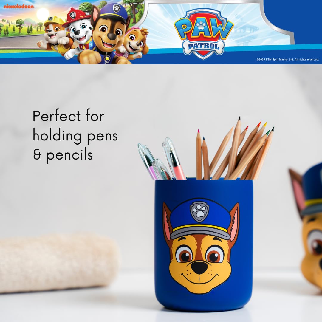 Psi Patrol Chase uchwyt na szczoteczkę do zębów dla dzieci – pędzle do makijażu/długopisy kubek (oficjalnie licencjonowany produkt) firmy Franco Collectibles