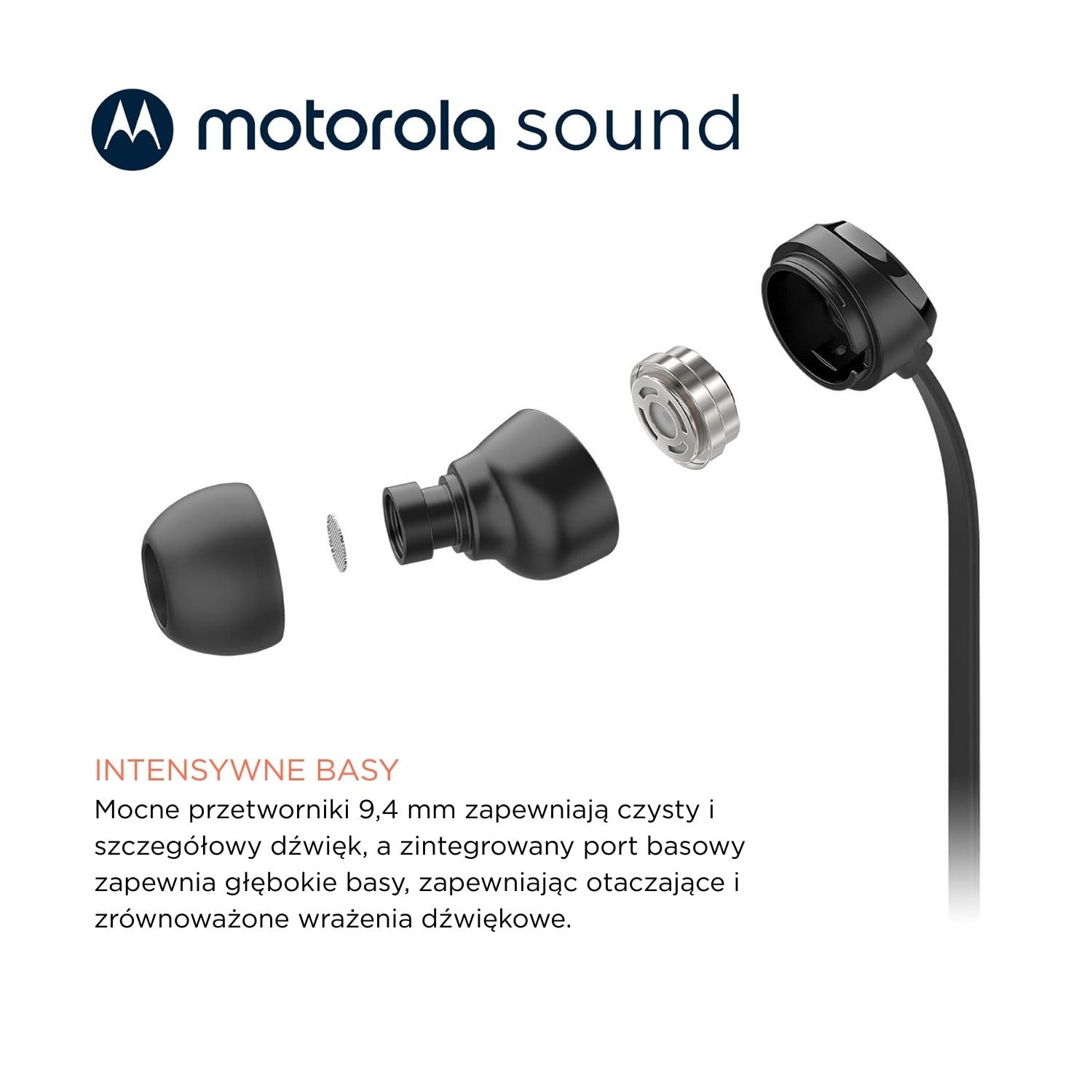 Motorola Słuchawki douszne 3C-S czarne USB-C