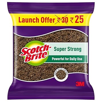 Scotch-Brite Super Strong Scrub pad for Everyday Tough Stains (Replacement to Steel Scrubber for Kitchen) - image, photos