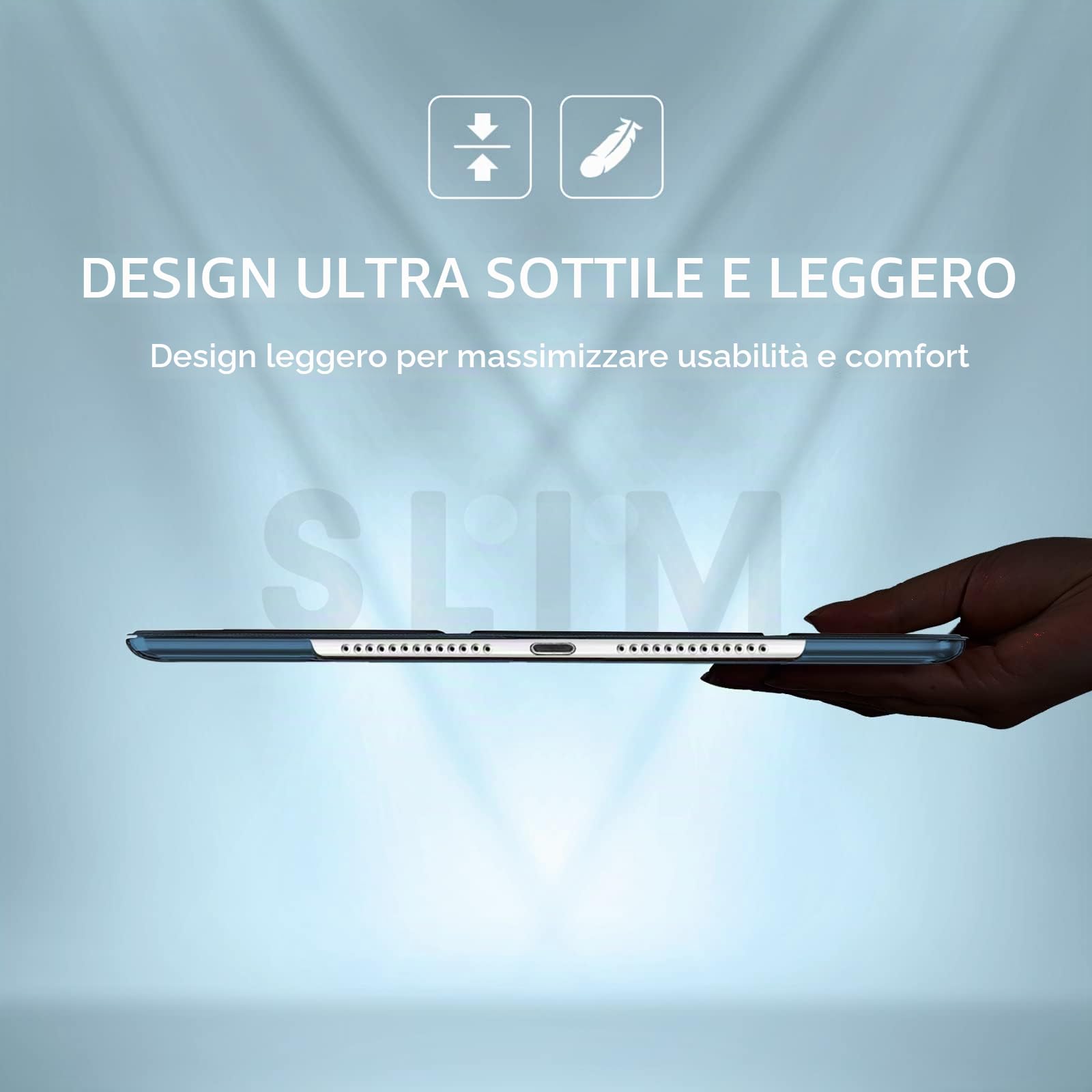 ProCase Cover iPad 9/8/7 Generazione, Custodia iPad 10,2 Pollici 2021/2020/2019 Auto Svegliati/Sonno - Blu Marino