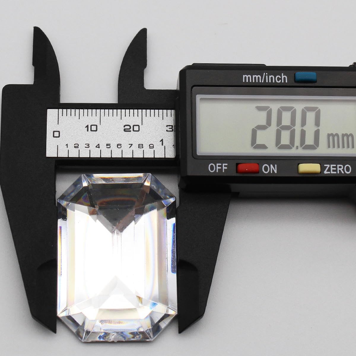 Bulk Flatback Strasssteine, Kristall Hotfix, Großer, rechteckiger, transparenter, weißer Acryl-Edelstein-Strass mit flachem Boden, DIY-Inlay, dekoratives Zubehör, 20 Stück, 28 x 40 mm, 13 – 28 x 40 mm