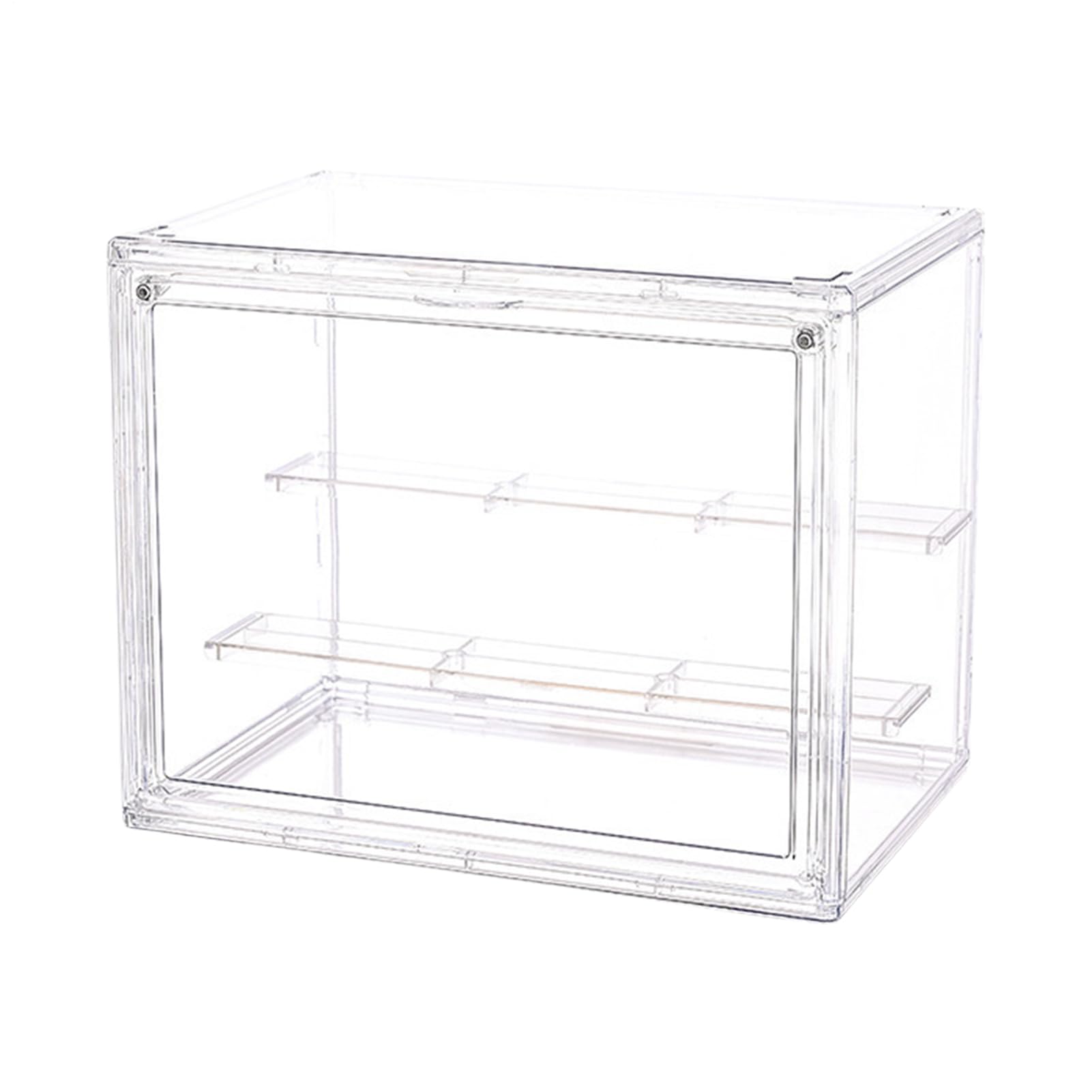Vitrine acrylique contre la poussière avec cloison amovible pour protéger collection et sacs