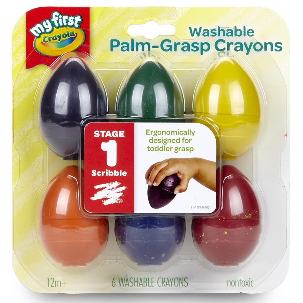 Buy Crayola My First Palm Grip Crayons, Toddler Crayons, Coloring Gift