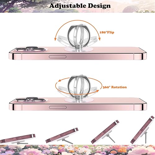 Miniatura 7 de Soporte de anillo para teléfono celular, bonito soporte universal para anillo de teléfono con rotación de 360 grados, soporte compatible con varios